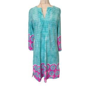 Aryeh UPF 50+ 3/4 Sleeve Midi Dress NWT Large